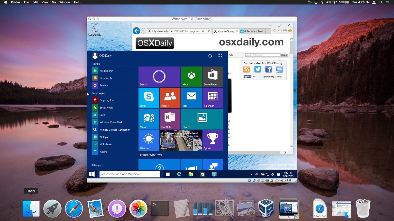 How to Install Windows 10 on Mac with Virtualbox VM