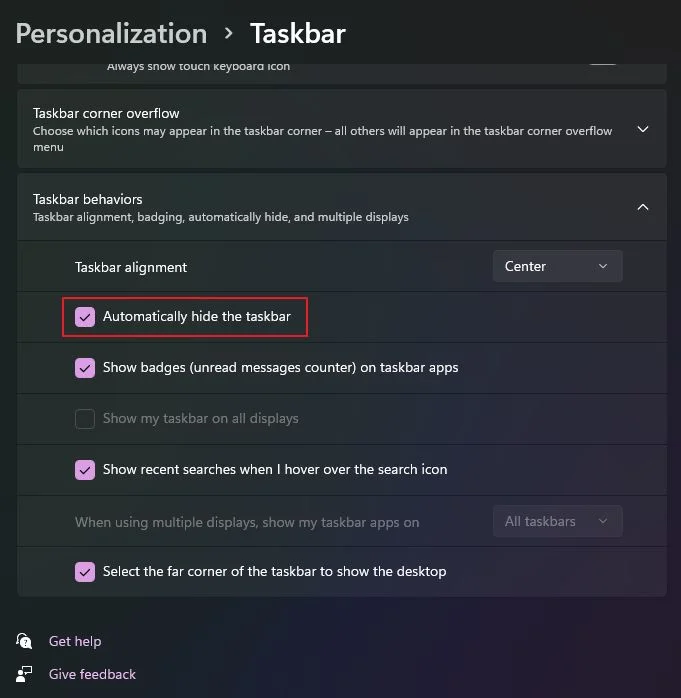 How to Hide Taskbar In Windows 11 