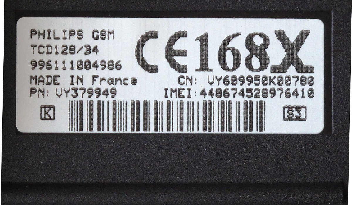 Check phone genuine IMEI number shown on a mobile phone label